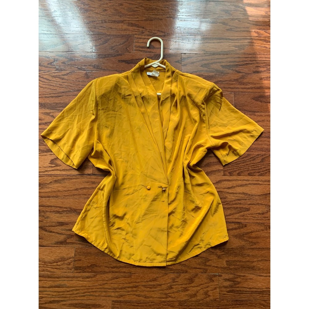 Vintage NICOLA Gold Silk Shirt Size L